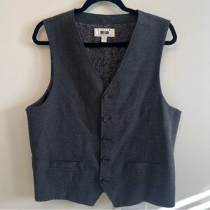 Joseph Abboud Charcoal Houndstooth Vest